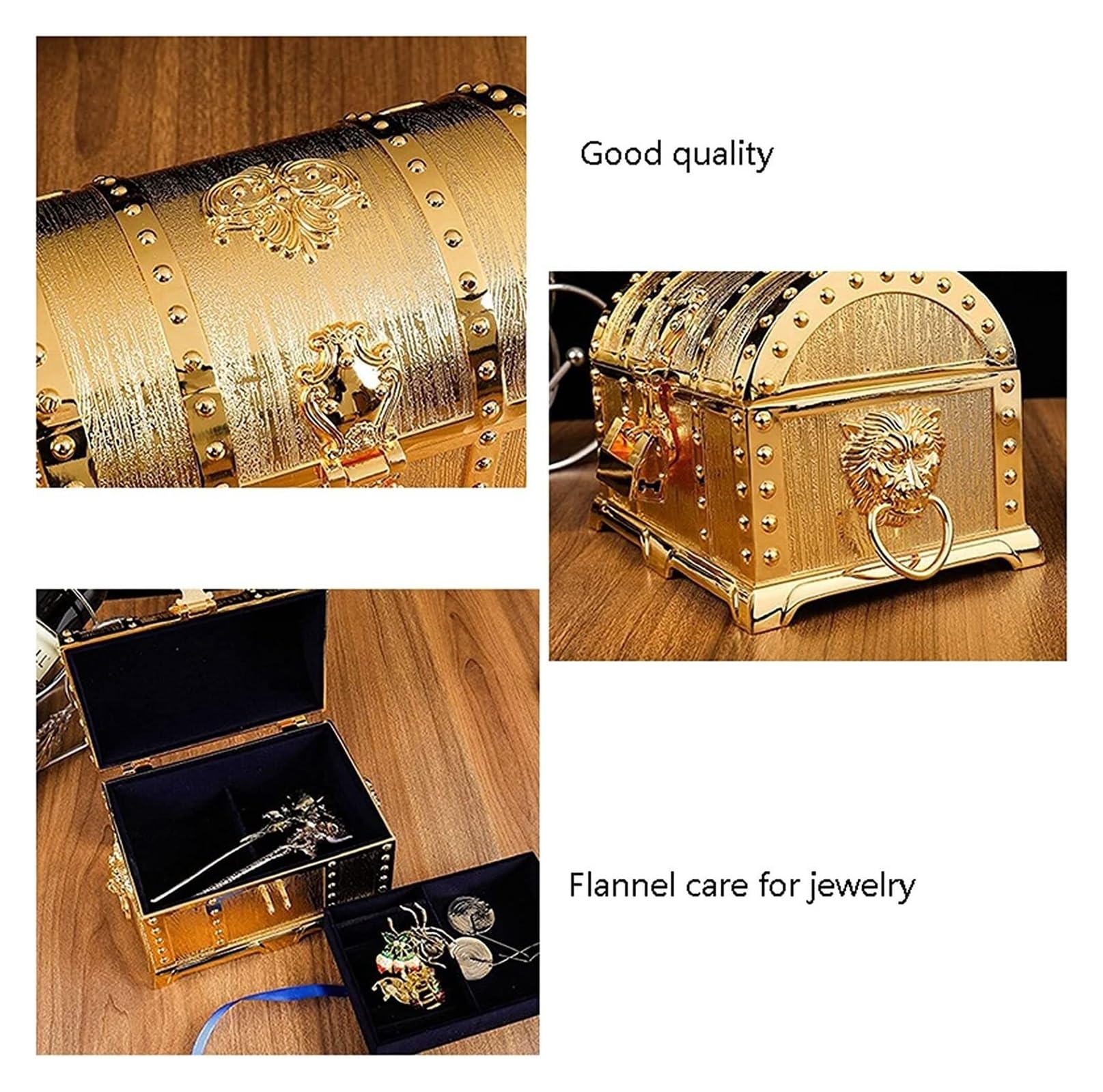 Amazon｜宝石箱 ジュエリーオーガナイザー 金属製ジュエリーボックス